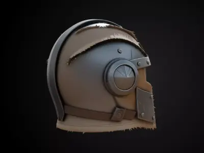 Stylized Desert Rebel Warrior Helmet - Wasteland Rebel 3D print model