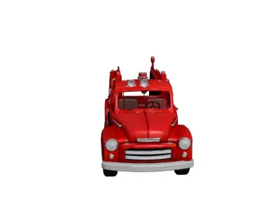 1950s Fire Truck 3D Model Classic Vintage Rescue Vehicle 02 3D model