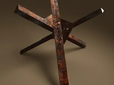 Czech hedgehog diorama at 1-35 and 1-1 scales Low-poly 3D model