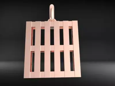 Wooden Pallets Pendant Charm Bracelet Jewelry 3D print model