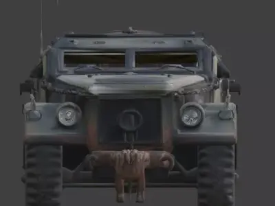 Necro-Tactical Armored Transport 3D Model Low-poly 3D model