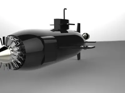 Intruder Submarine Free 3D model