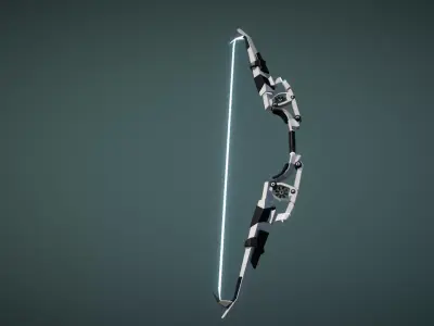 3D Sci-fi bow Low-poly 3D model