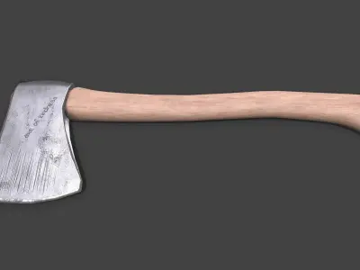 Hatchet Axe Low-poly PBR Free low-poly 3D model