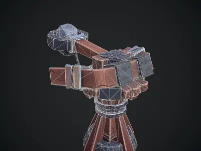 Tower Catapult Low-poly 3D model