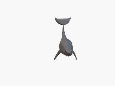 Whale low poly Low-poly 3D model