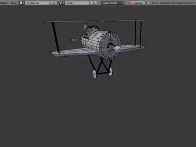 Sci Fi Stylized   Air Plane 3D Model  Low-poly 3D model
