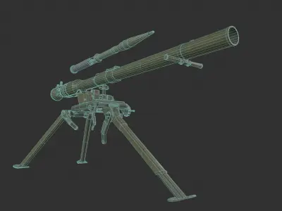 SPG-9 Spear - Kopyo Low-poly 3D model