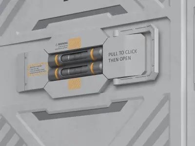 Airlock D-84 Access Hatch White 3D model