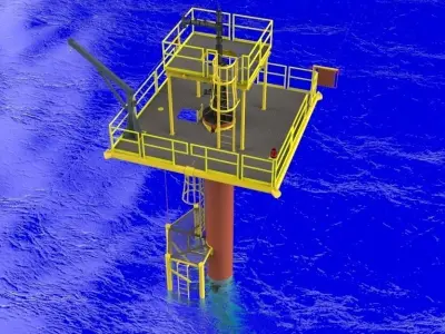 20 ft caisson well protector Free 3D model