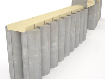 Grain silos - 03 3D model