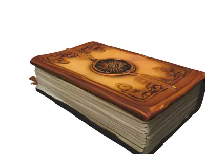 Ornate Leather Journal 3D Model Low-poly 3D model