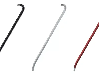 Industrial Crowbar Tool Free low-poly 3D model