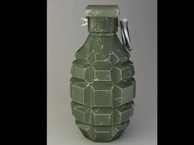  grenade F-1 very low-poly Low-poly 3D model