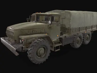 Ural 4320 Low-poly 3D model