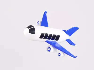 Airplane plane Low-poly 3D model purchase