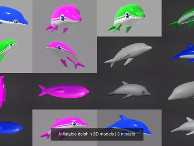 Inflatable dolphin 3D models 3D Model Pack