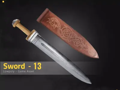 Sword-13 Low-poly 3D model