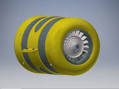 Jet Engine 3D model 3D model