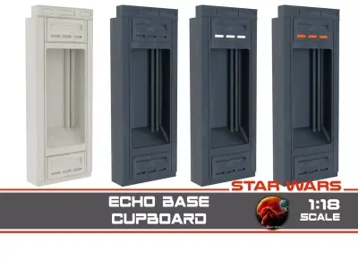 Echo Base Cupboard 1-18 scale Hasbro Kenner 3D print model