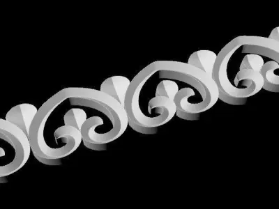 Central decor ornament for furniture Free 3D model 10