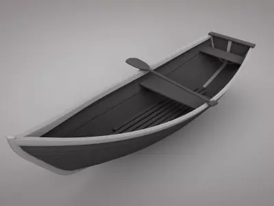 Wooden Boats 3D model
