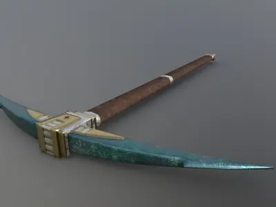 Pickaxe - Adamantite Low-poly 3D model
