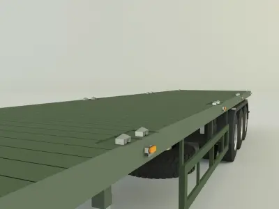 military trailer 3D model