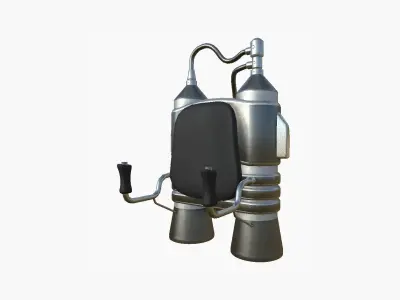 Jetpack E07 Steel - SciFi Character Design Low-poly 3D model