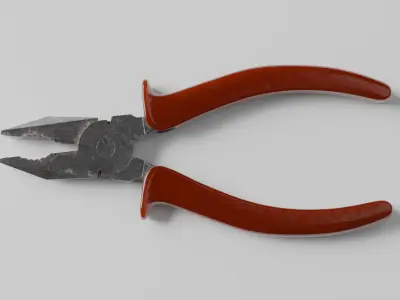 Weathered Combination Pliers 3D model