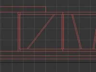Industrial style table Low-poly 3D model