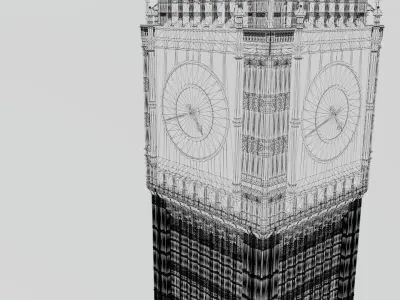 The Big Ben Low-poly 3D model
