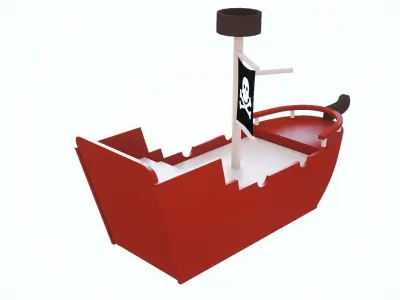 Pirate Ship Low-poly 3D model from CGTrader - Low-poly