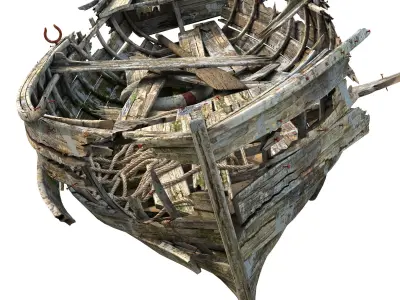 broken boat 3D model