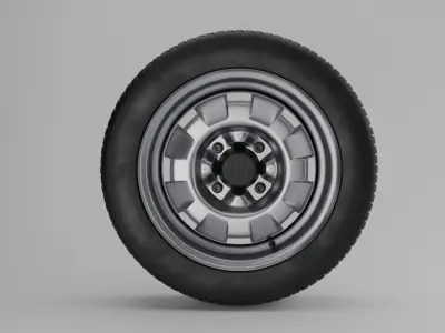 Original stamped steel wheels and tires Volkswagen Free 3D model