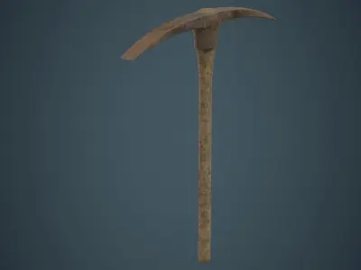 Pickaxe 2C Low-poly 3D model