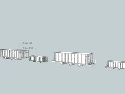 U15 and H7A Hopper HO and N ACL-SAL-SCL-CSX 3D print model