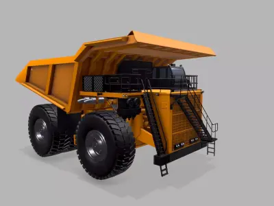 Industrial Vehicle Mine Truck Low-poly 3D model