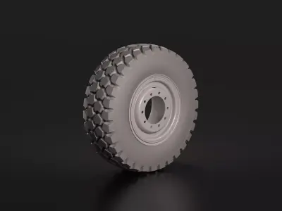 Military truck wheel 2 3D model