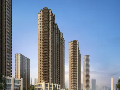 3Dmax fashion city commercial square building 205 3D model