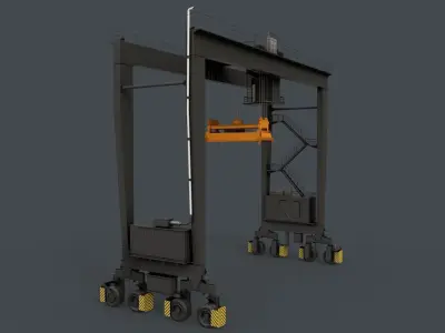 PBR Rubber Tyred Gantry Crane RTG V1 - Multi color Pack