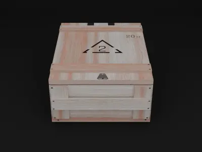 Russian box with ammo 5x45 Low-poly 3D model