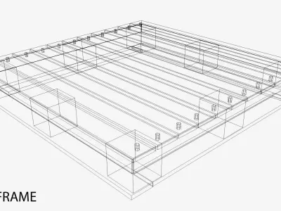 Pallet - Four Way Block 3D model