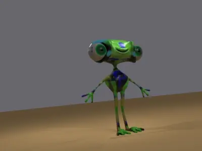 Panoti Frog Low-poly 3D model