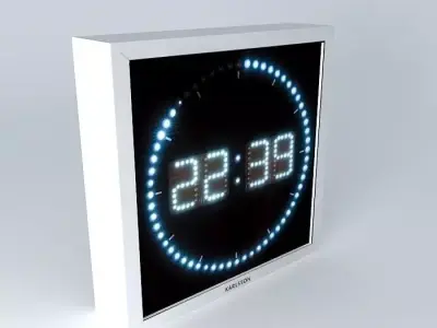 Karlsson Wall Clock - LED The Time Roll Free 3D model