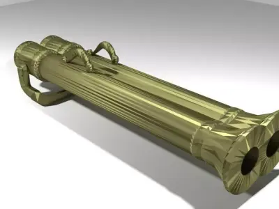 Cannon - Malay Double Barrel aka Belalai Gajah 3D model