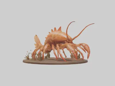 Krakenshrimp Model Low-poly 3D model