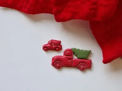 Chrismas Truck - Polymer Clay Cutter 3D model