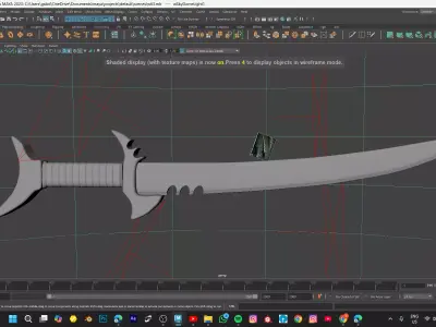 SHARK KNIFE MODEL Low-poly 3D model