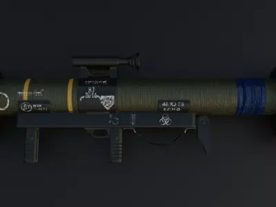 rocket launcher Low-poly 3D model shop